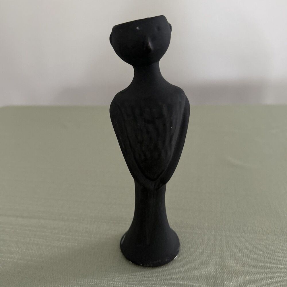 Charcoal MCM Cycladic Pottery Figure Modernist Sculpture Few Call Outs See Pics